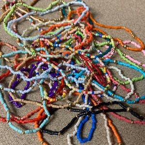 30 Assorted Seed Bead Bracelets- Multicolor